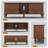 66"TV Stand For Tvs Up To 75", Entertainment Center With Storage-1130750964