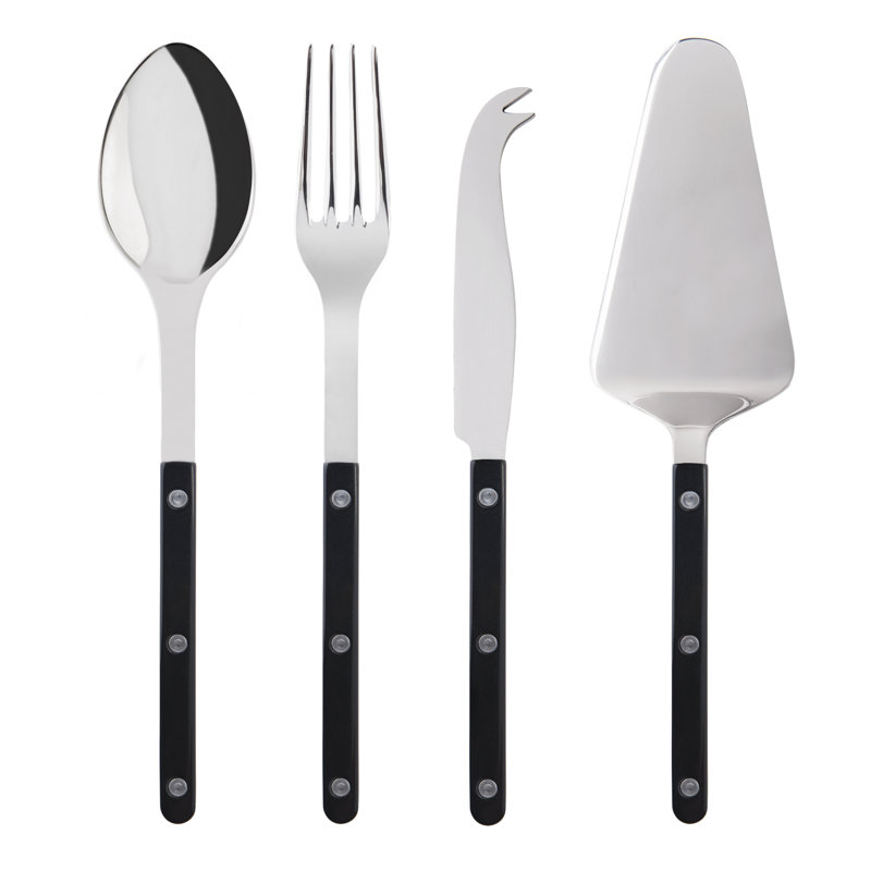Bistrot Solid 4 - Piece Hostess Set, Black