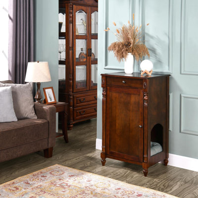 Enclosure End Table With Shutter Door