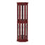 Armoire en cerisier avec panneaux de verre et tablettes ajustables-643604905