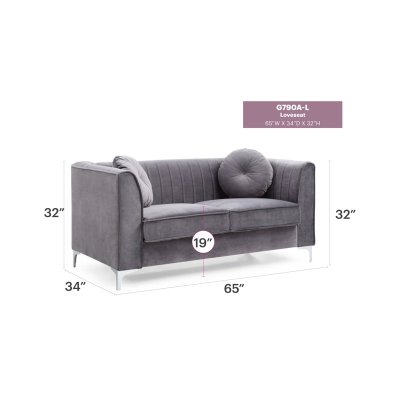 Causeuse contemporaine gris pour la vie moderne, Gris