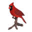 Statue cardinal sur branche