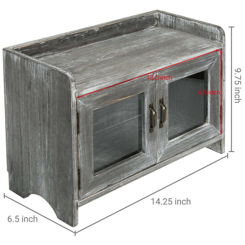 Solid Wood Accent Cabinet, Grey
