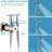 No-Tool Installation 5 Inch Rain Shower & 7-Spray Handheld Combo With 26" Adjustable Slide Bar, Dual Flow 1.8GPM Watersense​-122461371