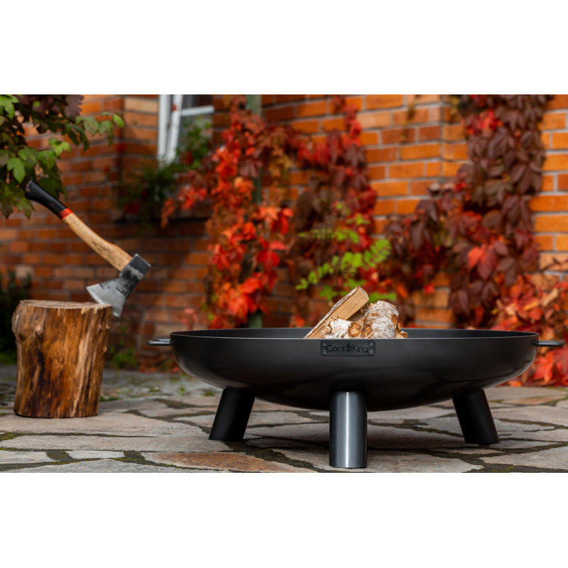 Aamena Round Steel Wood Burning Smokeless Fire Pit, 80cm