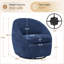 Fauteuil d'appoint moderne pivotant en tonneau, pivotant sur 360 degrés, 350 lb (ensemble de 2)-647628046