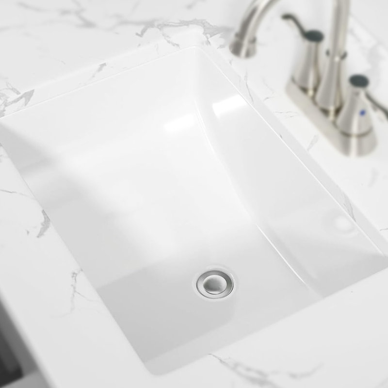 Lavabo de meuble-lavabo en céramique Pure White