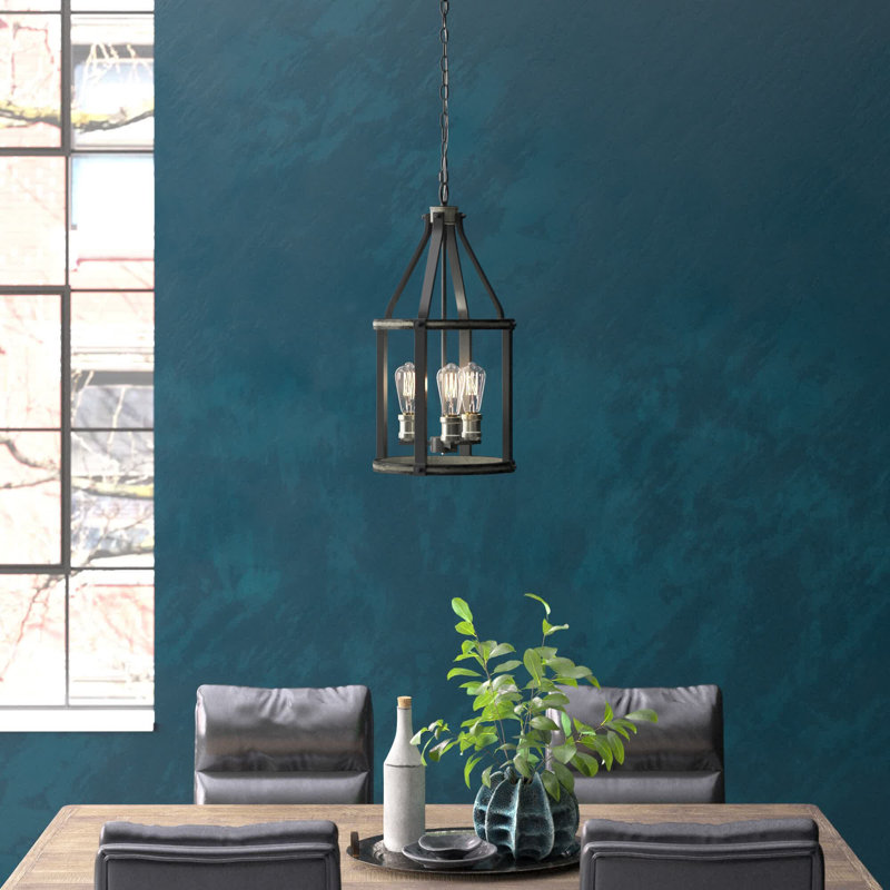 Charles 3 - Light Lantern Pendant, Ashen Barnboard