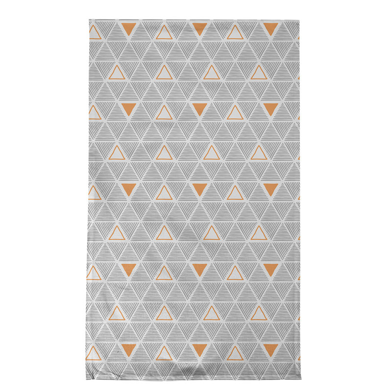Jordao Tea Towel Kitchen Towel, Gray/Orange, Poly Twill