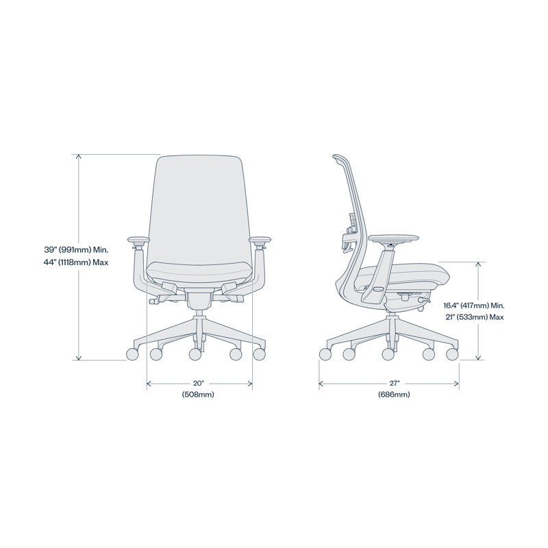 Haworth Soji Mesh Ergonomic Task Chair, Steel