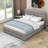 Markeon Queen Size 2 Drawers Upholstered Platform Bed with Twin XL Size Trundle-859263076