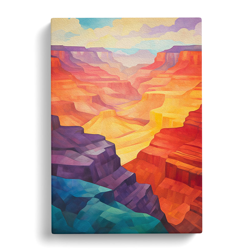 Grand Canyon Colour Field - Wrapped Canvas, 76cm H x 50cm W x 3cm D