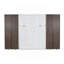 Grand lit escamotable mural avec portes de rangement, espresso-1134218240