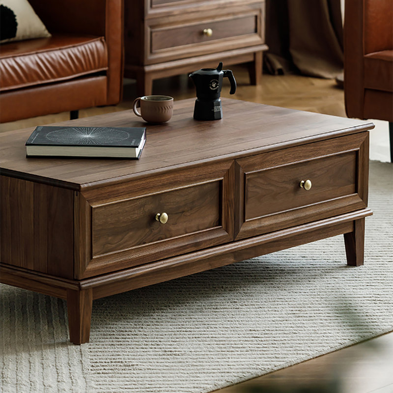 Table de bout rectangulaire en noyer noir