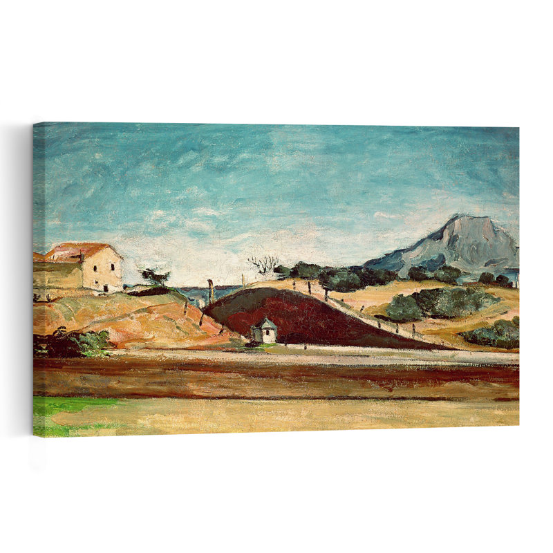 La tranchée ferroviaire, vers 1870. Estampe d'art mural représentant un paysage contemporain., H 12 po x l 18 po