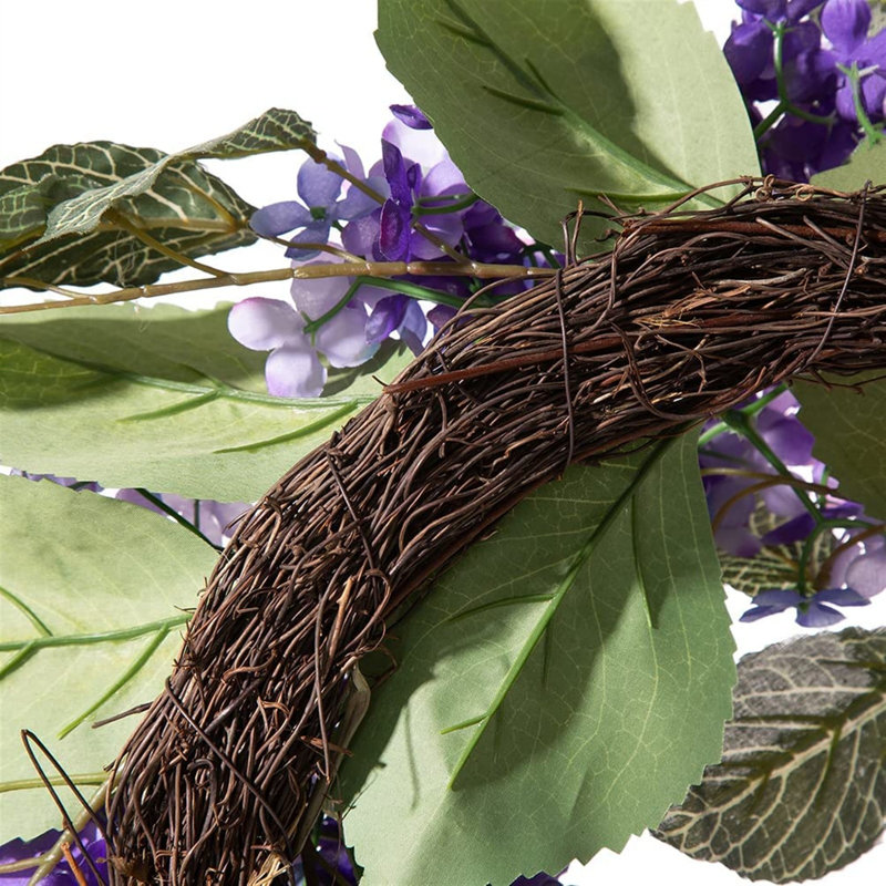 Fresh (Live) Hydrangea Polyester 22'' Wreath