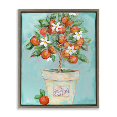 "Orange Blossom Clay", art mural sur toile flottante par Estelle Grengs