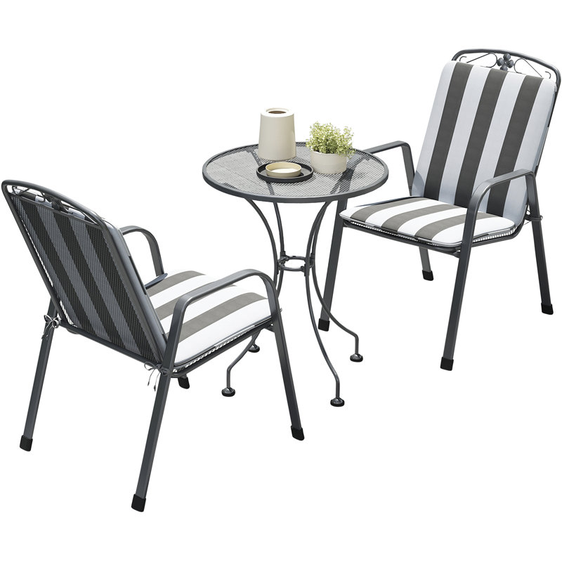 2 - Person Patio Dining Set with Round Table , Cushions Included