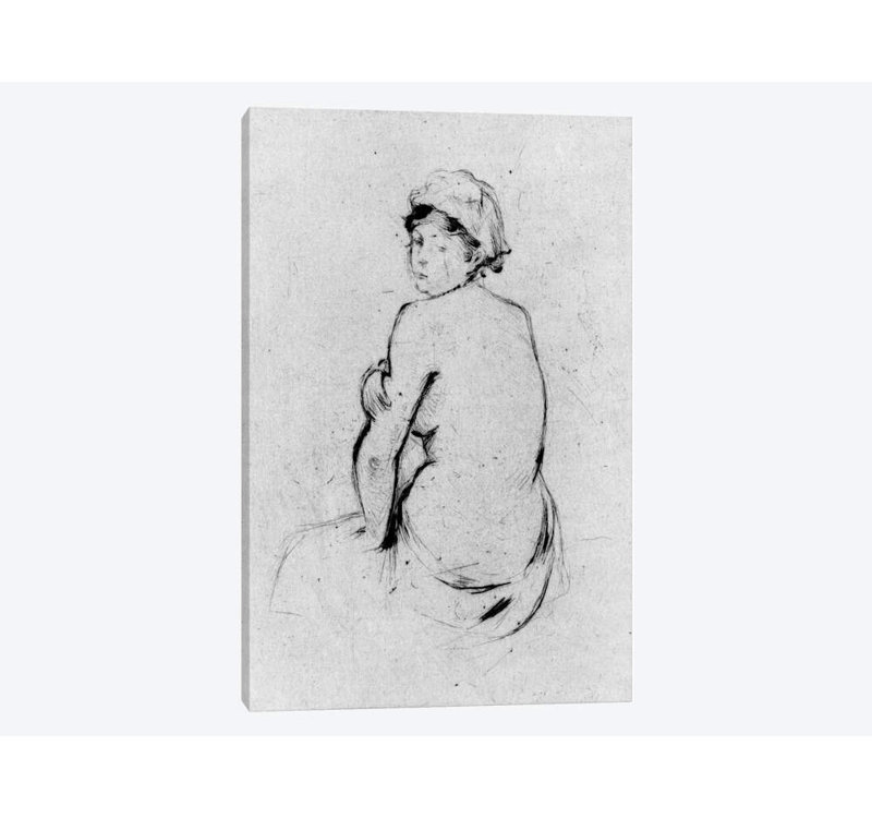« féminin nu vu de derrière, 1889 », reproduction d’impression sur toile tendue, H 26 po x l 18 po x P 1,5 po, Toile tendue