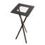 Glass Pedestal End Table