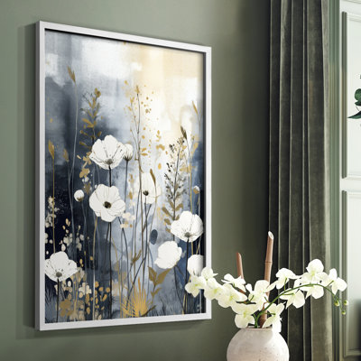 FLORAL Series CCCCLXXI - Impression encadrée de qualité supérieure - Prêt à être accroché - Aucun clou requis