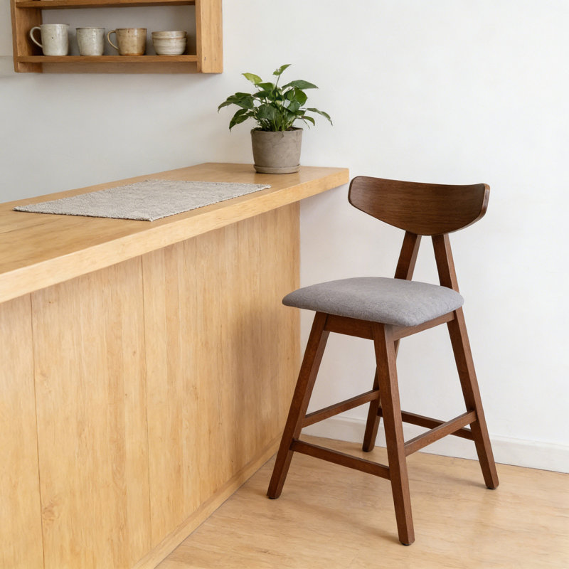 Counter Stool Set Of 2 With Soft Cushion