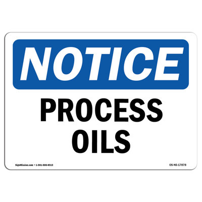 Process Oils Aluminum Sign 12 x 18