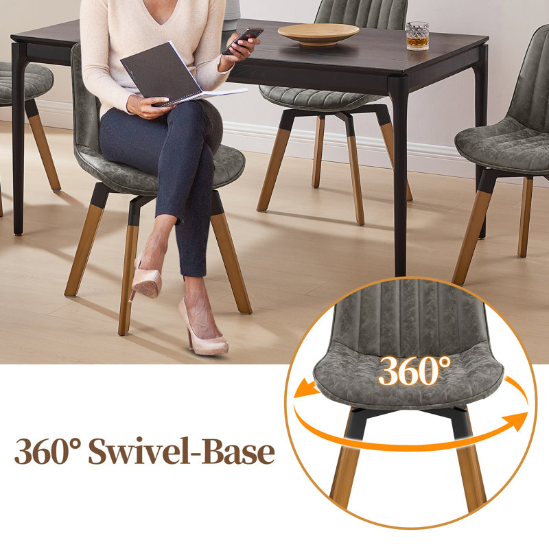 49cm H Tufted Upholstered Side Chair, Grey