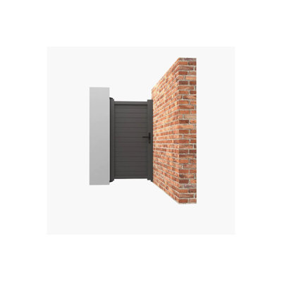 Aluminium Slatted Fence Panels Black/Anthracite Grey 3-6ft Modern Garden Fencing UK 50/100mm Slats