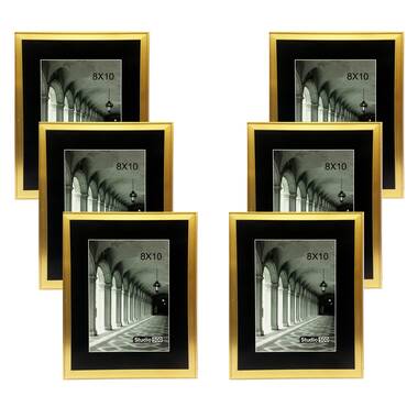 Wexford Home Grooved 8 in. x 10 in. Black Picture Frame (Set of 2)