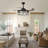 Modern 42" Ceiling Fan With Led Light & Remote Control, Bluetooth Speaker, 3 Speeds, Timer