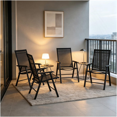 Garden Folding Chairs,Stackable Dining Chairs,Outdoor Folding Chairs,Lawn Chairs(4Pcs Chair)