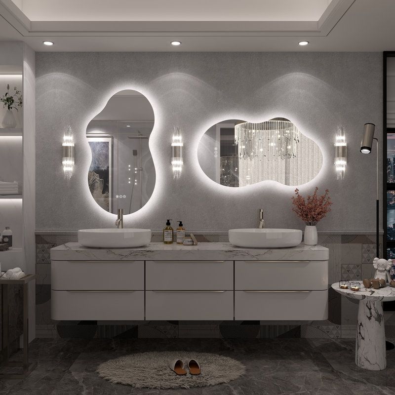 Miroir de salle de bain Molly, 36 po x 20 po, Rétroéclairé seulement