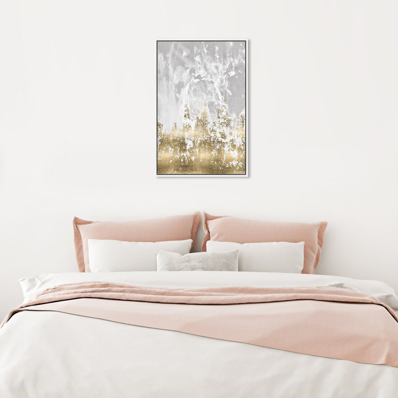 «Ros moment Abstract Our Moment Paint Strokes», reproduction d'art graphique sur toile, H 24 po x l 16 po, Blanc