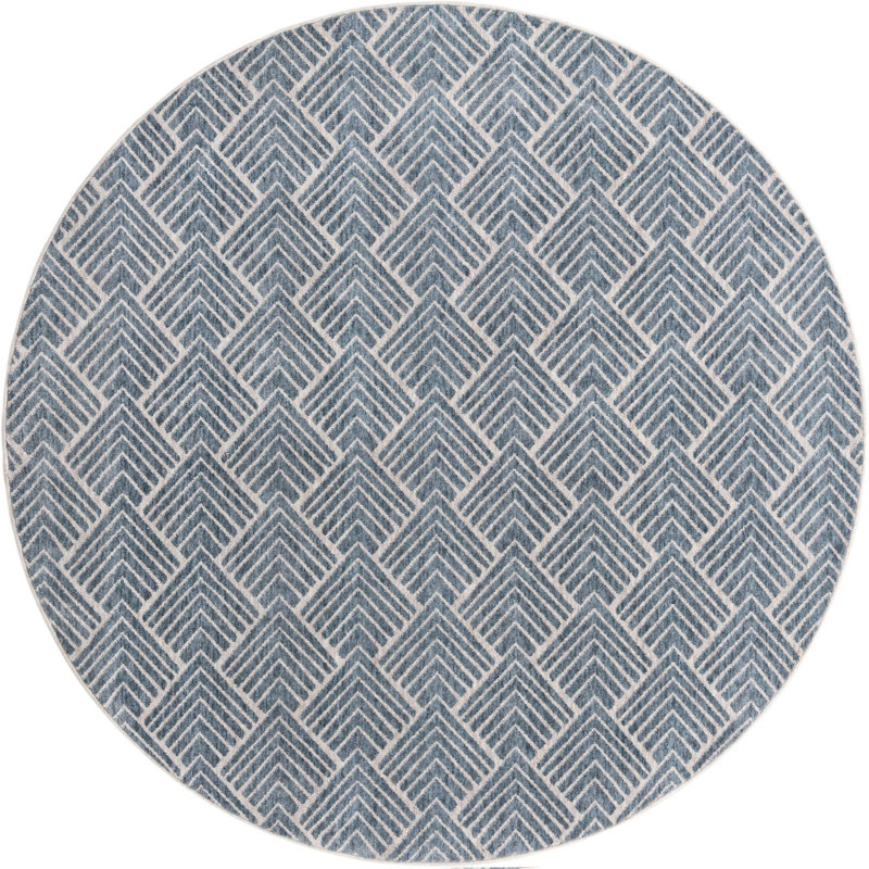 Abstract Indoor Rug, Round 7'