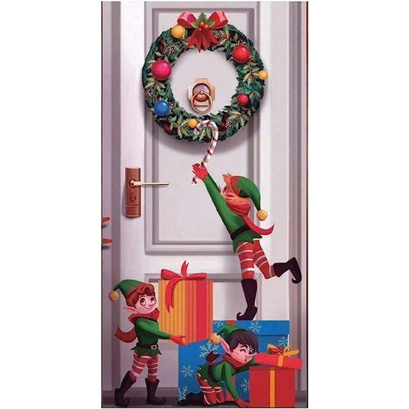 Housse de porte pour lutins de Noël PMU 30 po x 60 po (3 / paquet) / 1