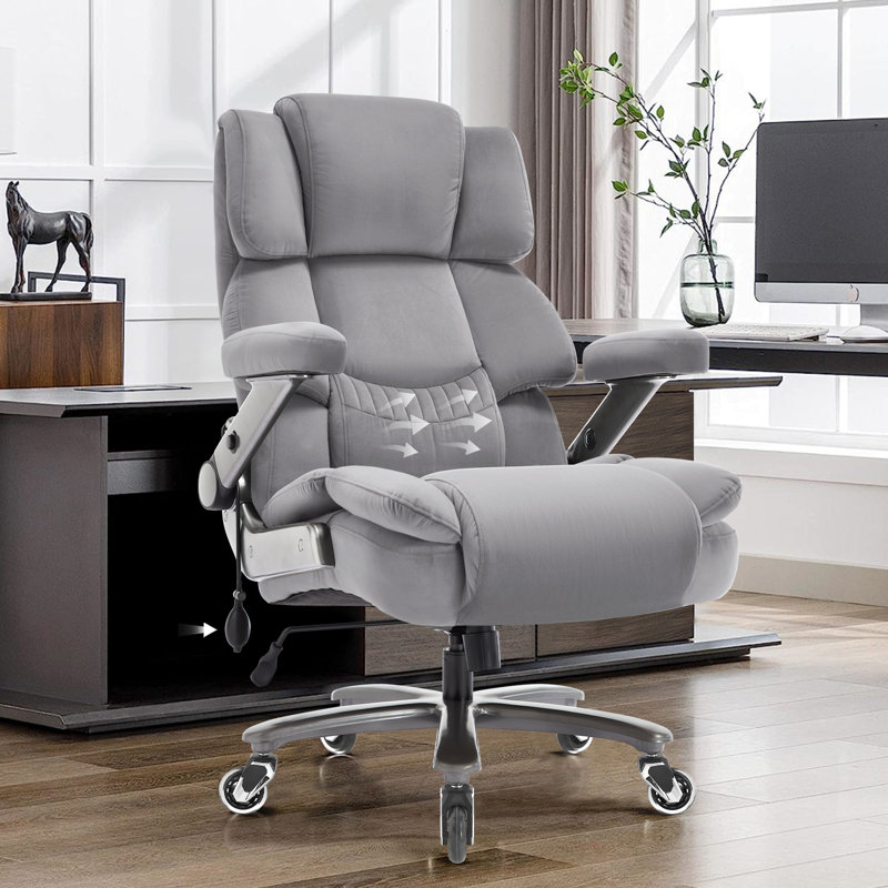 Fauteuil de bureau ergonomique Wayfair Nagib, Gris