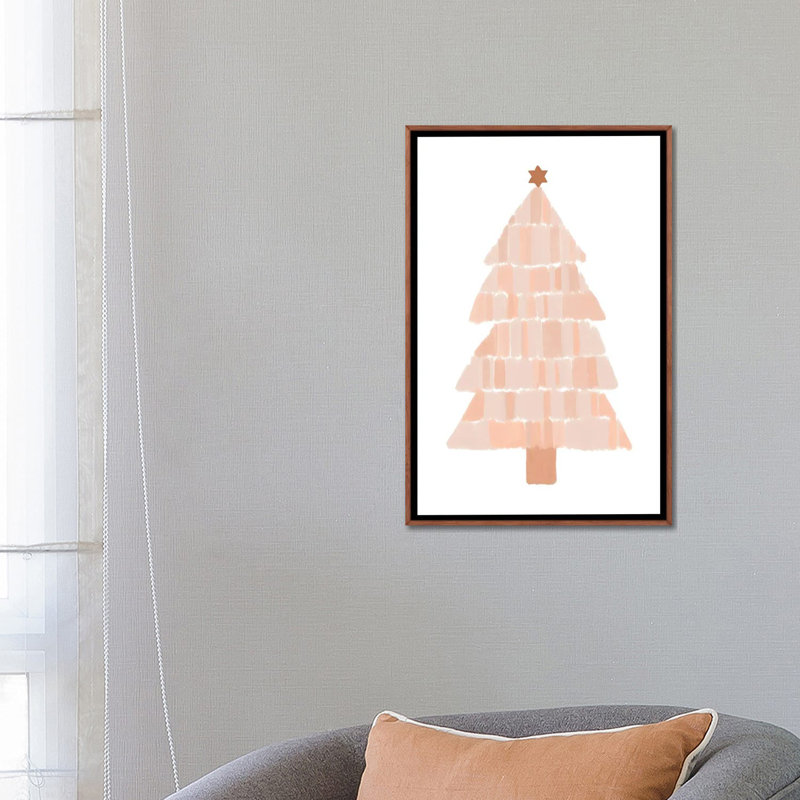 "Arbre de Noël" par Orara studio, reproduction d’art, H 26 po x l 18 po x 1,5 po, Cadre bois classique, Pas de tapis