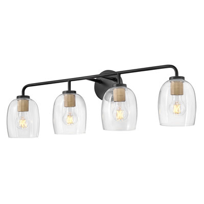 4-Light Bath Vanity Fixture with Clear Glass