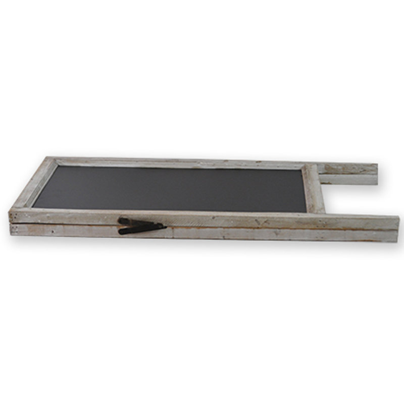 Tableau noir en bois pliable, H 1 pi 1 po x l 0,67 po, Gris fumé