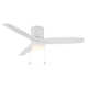 52 Atlantis 3 - Blade Flush Mount Ceiling Fan with Pull Chain and Dimmable LED Light Kit Included
