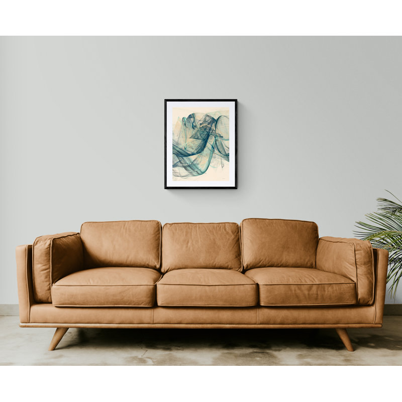 Bluish _ 29044 Print by Rica Belna, 32" H x 24" W, Black Framed Canvas, 33" H x 25" W