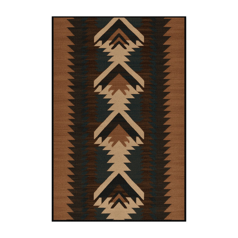 Washable Navajo Chevron Southwestern Area Rug, Runner 2' x 5'