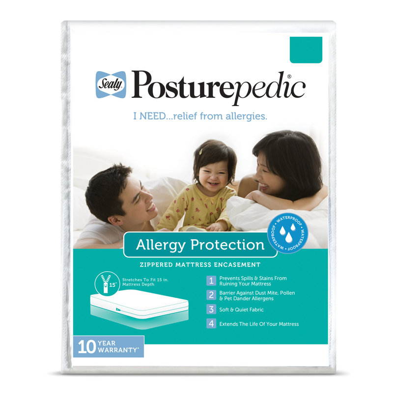 Twin White Hypoallergenic Waterproof Zippered Mattress Protector