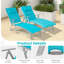 Chaise longue d'extérieur en métal Babers