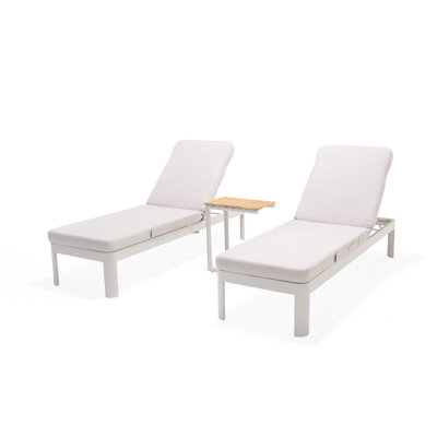 Table longue inclinable simple avec coussins 74,4 po Shipka