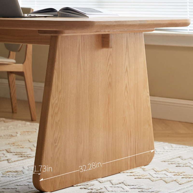 Solid wood oak dining table, 29.53"H x 78.74"L x 35.43"W