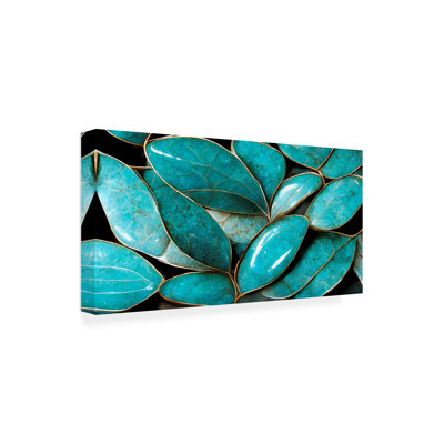 «Cenobio Turquoise Leafs» sur toile