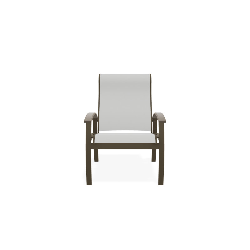Chaise de patio Askar, Désert, Blanc 6D Sunbrella®, Bois de plage texturé