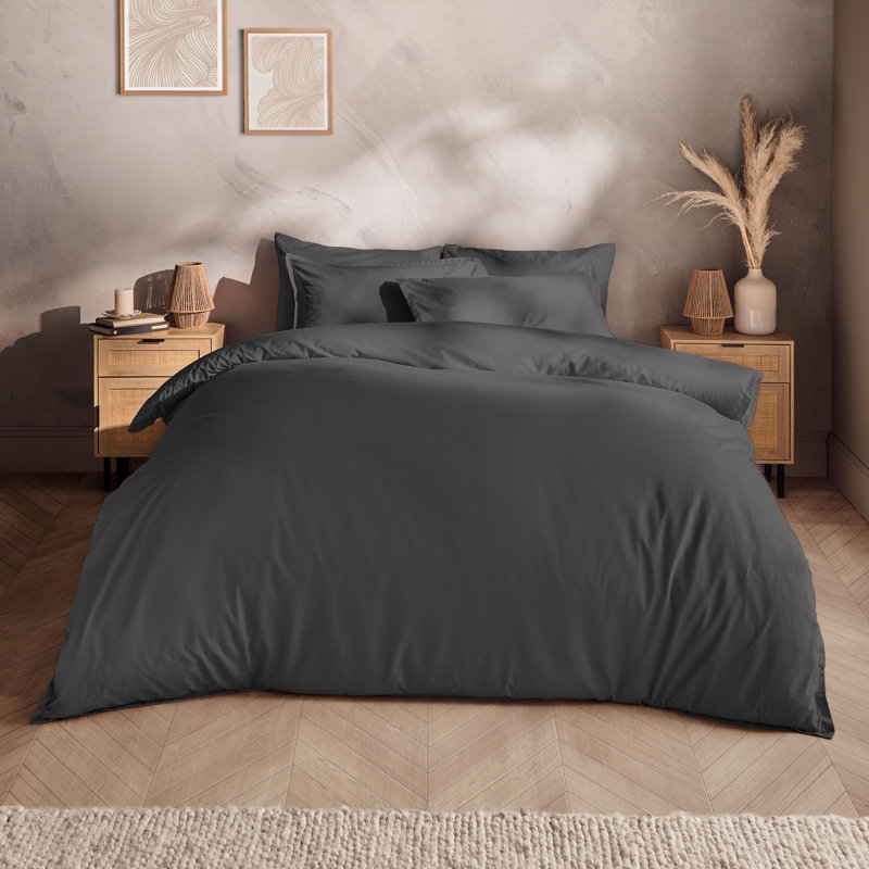 Silentnight Washed Cotton Rich Duvet Set, Single, White